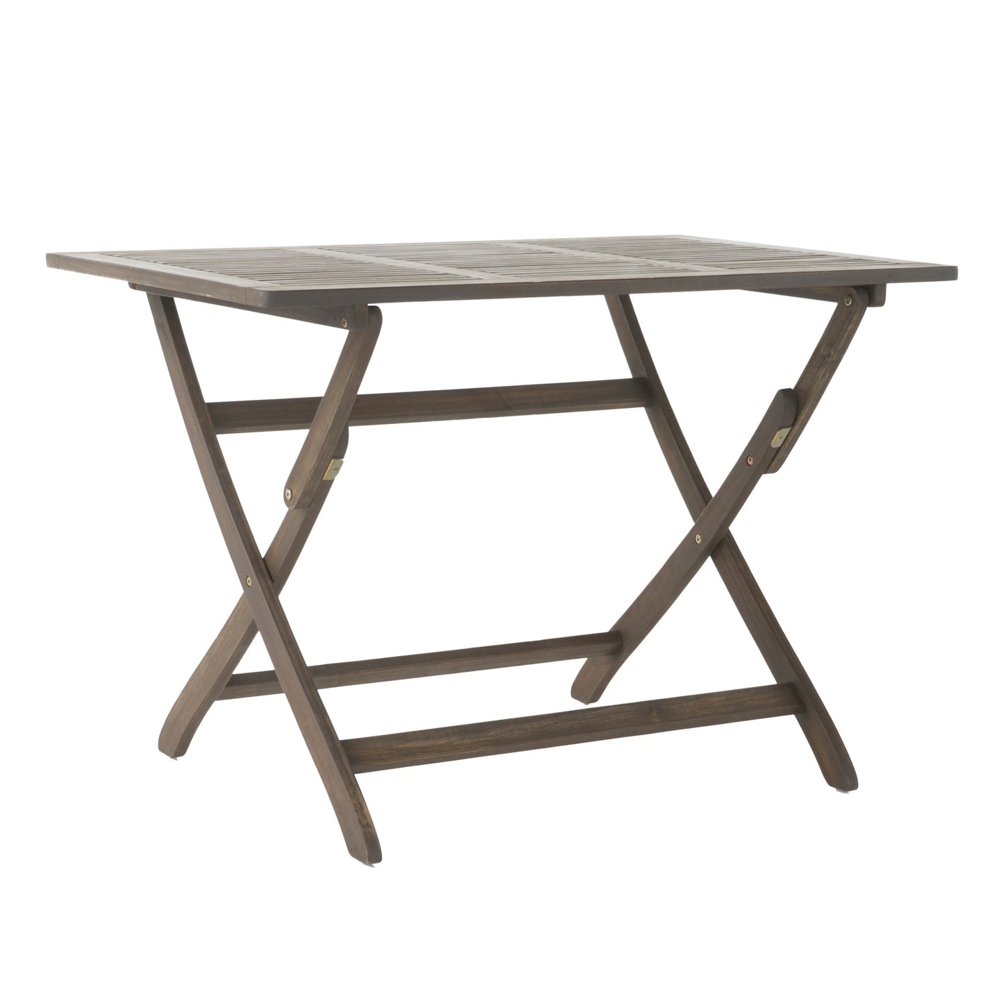 43.5'' Foldable Outdoor Table - Grey Acacia Wood