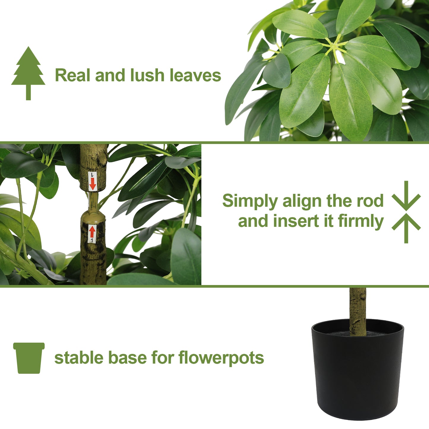 6FT Realistic Artificial Tree for Indoor & Outdoor Decoration