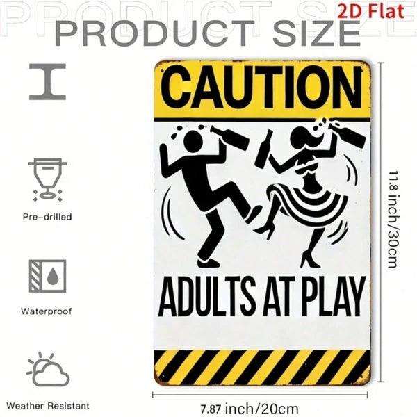 Metal Tin Sign Wall Decoration - 20 cm x 20 cm