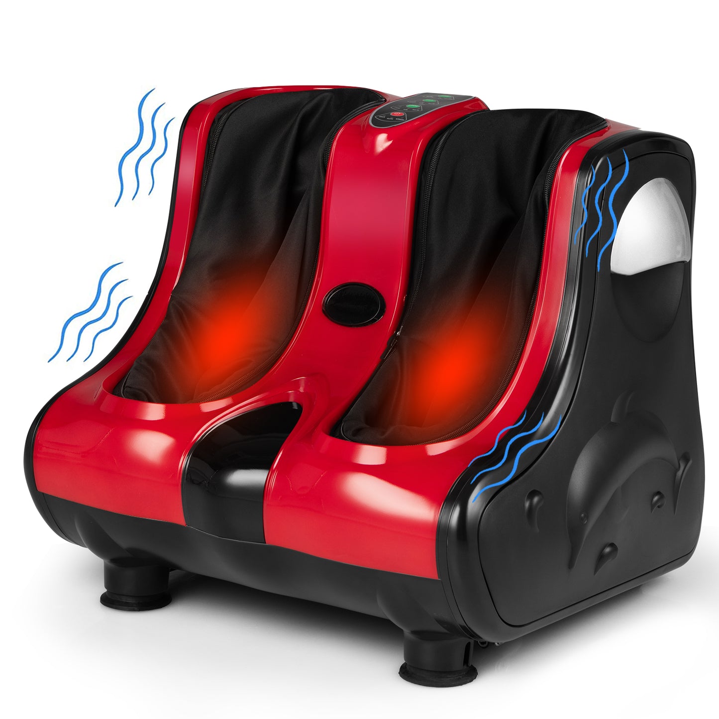 Shiatsu Foot Massager with Kneading, Vibration & Heat - Red