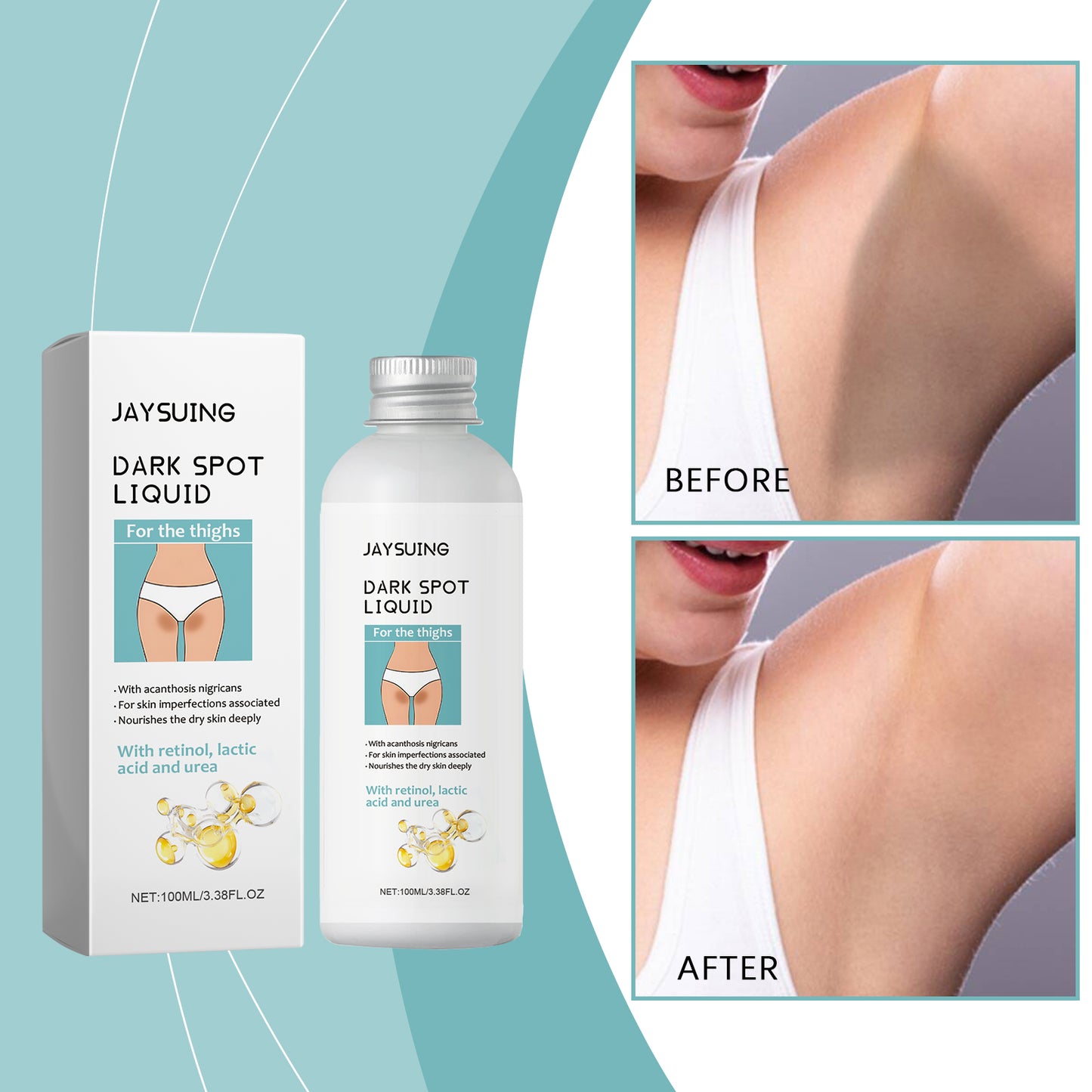 Leg Beauty Lotion with Retinol & Lactic Acid - Brightening Body Cream 100ml