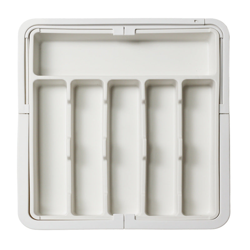 Kitchen Cutlery Storage Box Organizer with Expandable Compartments