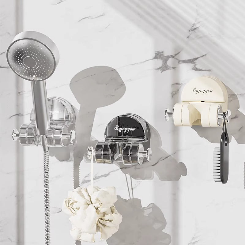 Universal Shower Head Bracket Adjustable Punch-Free Wall Mount for Bathroom