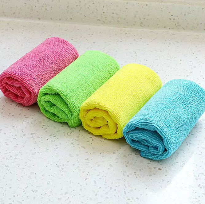 Thickened Kitchen Rag Set 30x30cm Polyester Multi-Color 1 Piece