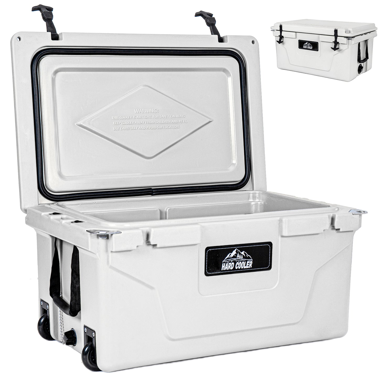 65QT Portable Insulated Cooler Box for Camping, Fishing & Outdoor Use