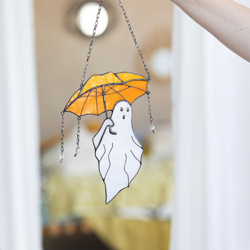 Halloween Ghost Umbrella Hanging Ornament - Spooky Holiday Decor