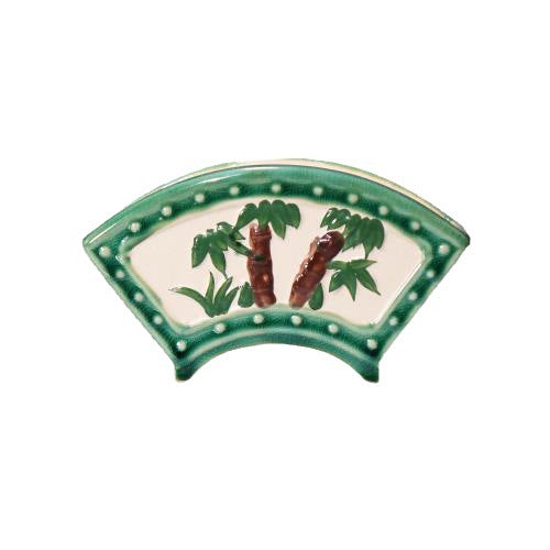 Ceramic Bonsai Flower Pot Fan-Shaped Hand-Painted Desktop Plant Container
