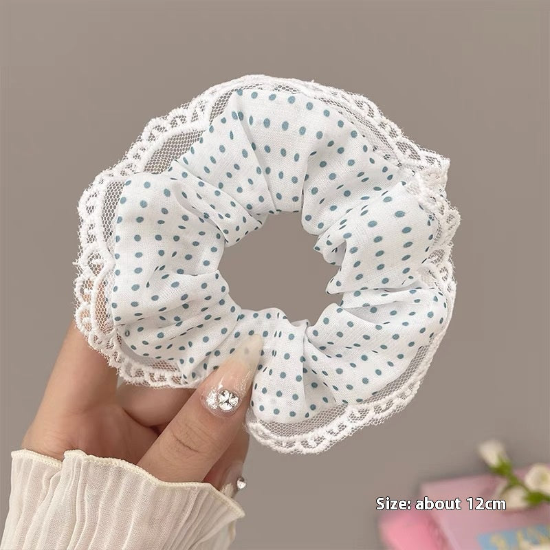 Summer Sweet Lace Scrunchie Hair Tie - Elegant Floral Hair Accessory