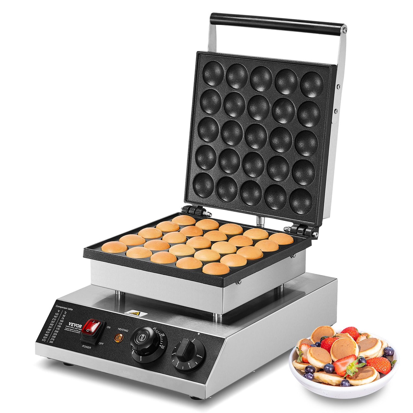 Mini Dutch Pancake Maker 1700W Commercial Dorayaki Baker - 25 Pancakes