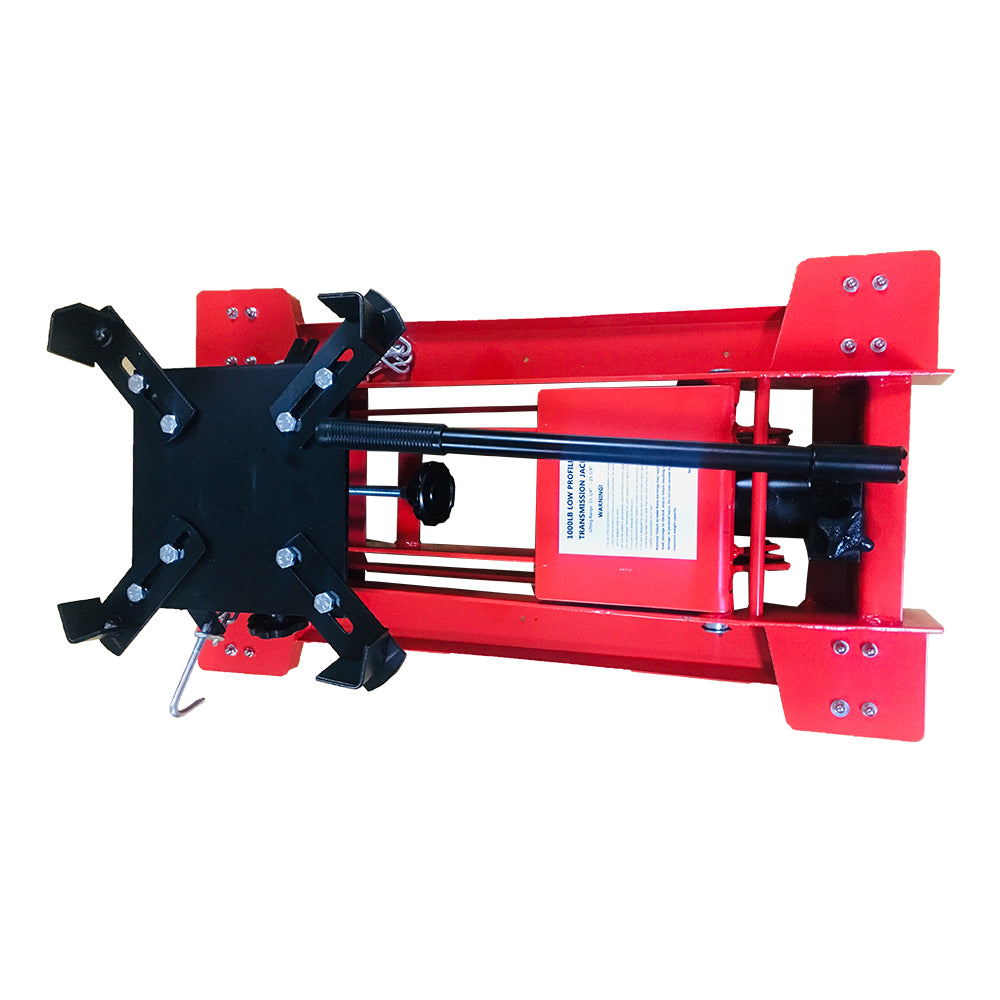 Hydraulic Transmission Jack 0.5 Ton Low Profile Steel Heavy Duty Tool - Red