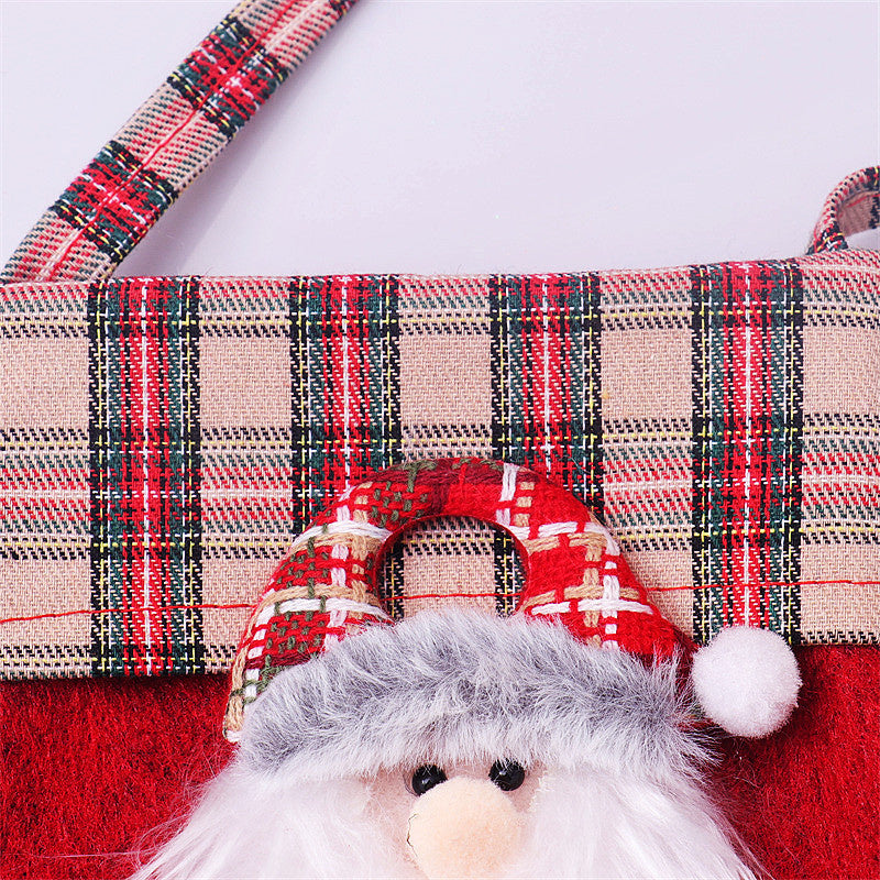 Christmas Cartoon 3D Doll Candy Gift Bag with Holiday Design
