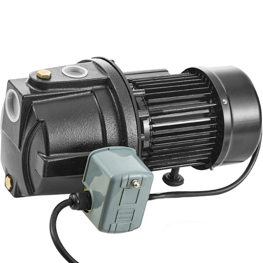 1 HP Shallow Well Jet Water Pump 17.6 GPM 164 ft Head Automatic Pressure Switch Black