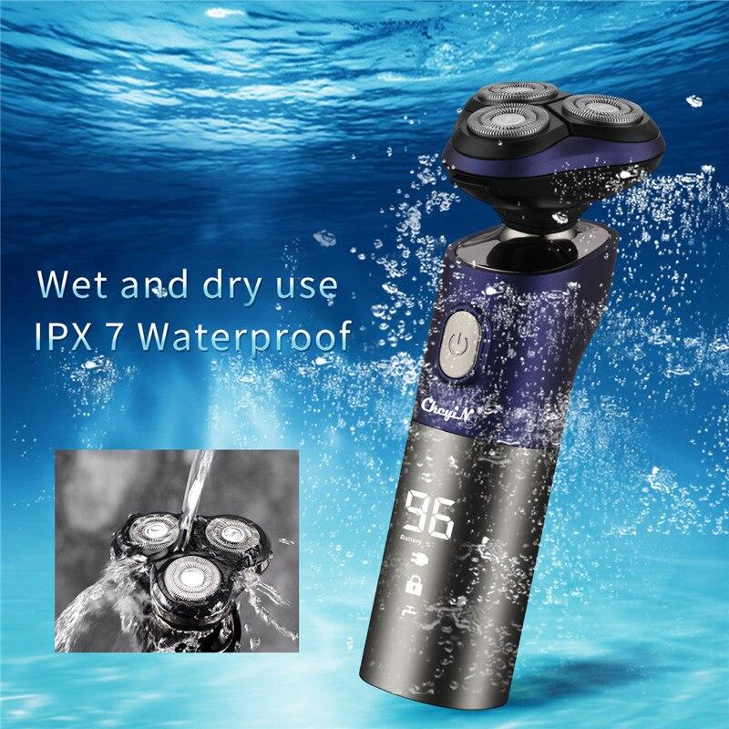 Rechargeable Electric Razor for Whole Body Grooming with LCD Display