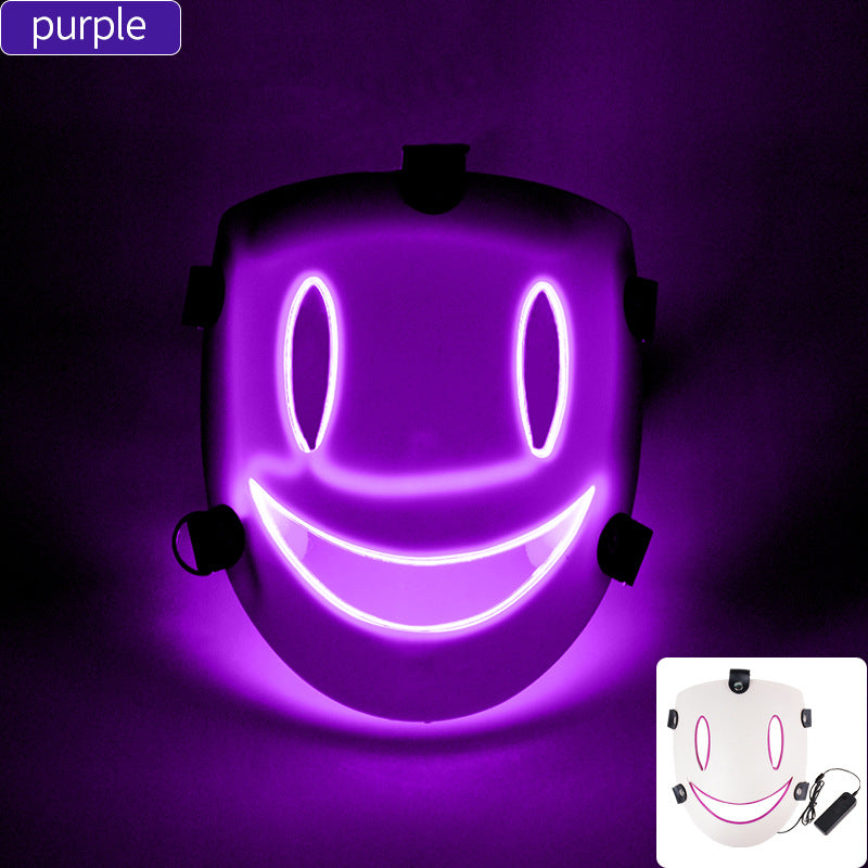 Cosplay LED Light Mask - Plastic Cold Light Mask for Parties and Events
