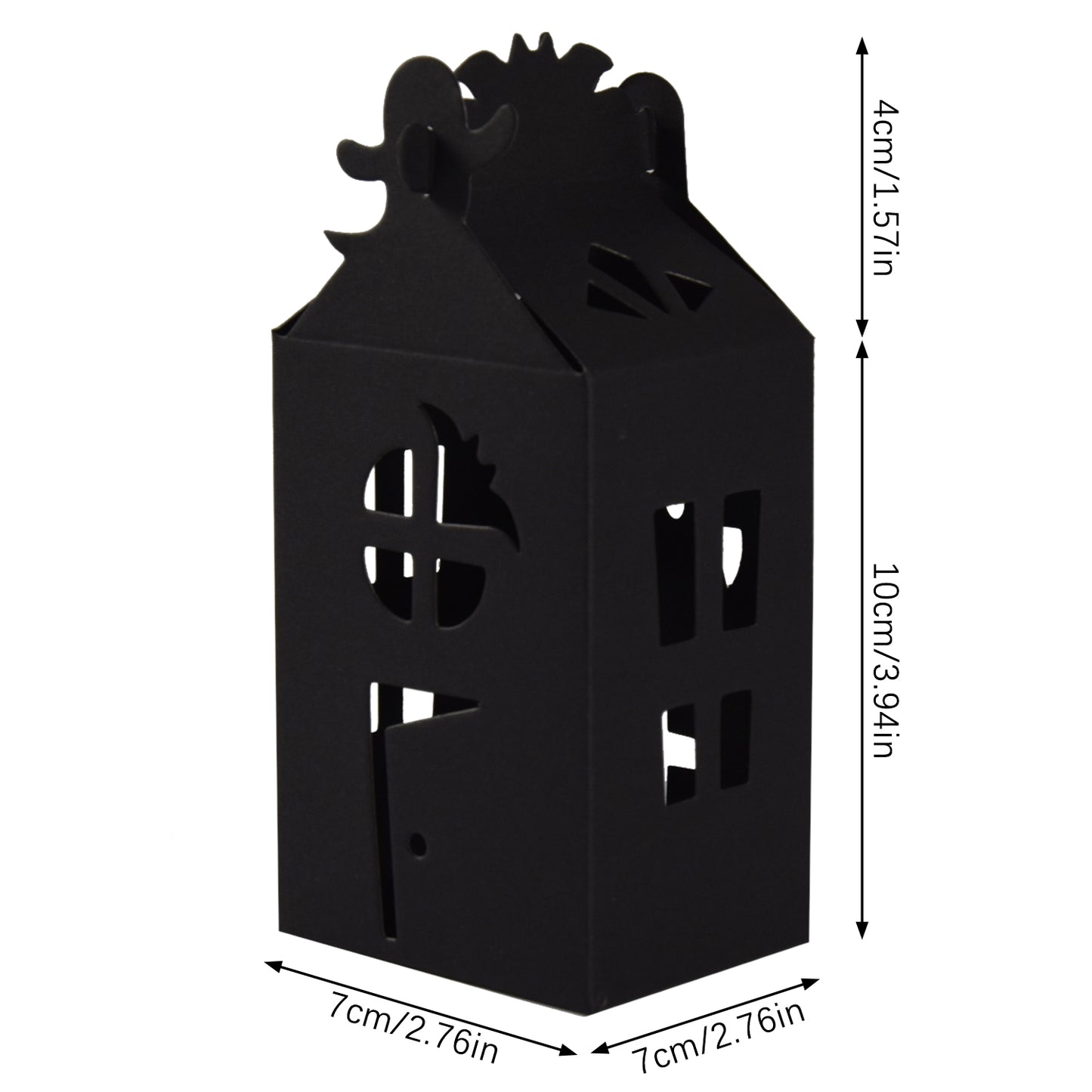20 Halloween Candy Boxes - Black Paper Party Supplies