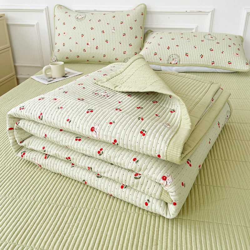Three-Piece Quilted Bed Cover Set - Multiple Sizes & Patterns