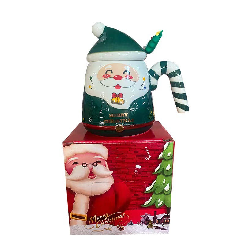 Ceramic Santa Claus Mug Christmas Holiday Drinkware Hand-Painted Gift