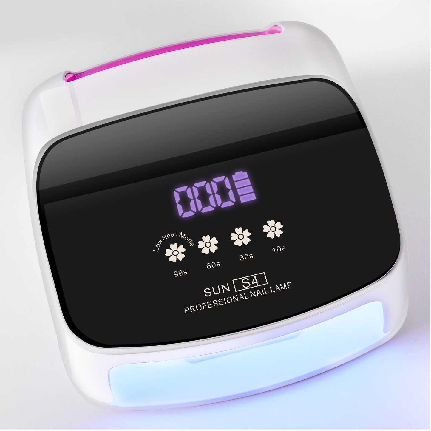 Professional Cordless UV LED Nail Lamp - 66-Bulb Rechargeable Dryer - Pink