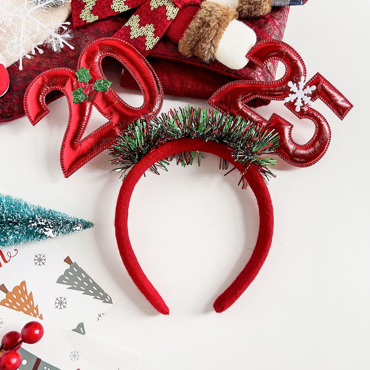 Christmas Headband for Women Holiday Party Accessory - Elegant Festive Hairband