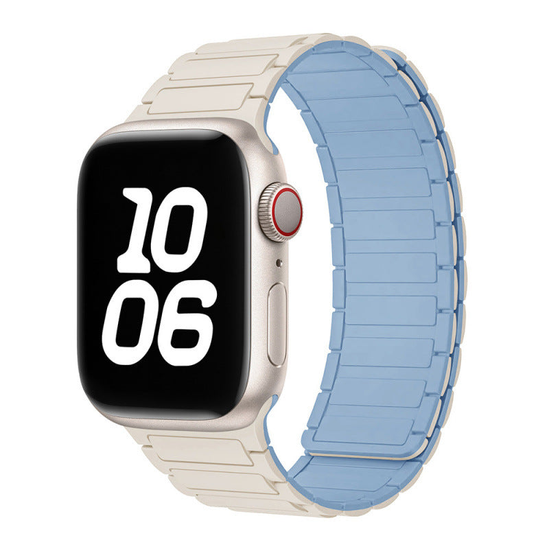 Magnetic Sports Silicone Watch Strap - Compatible with Apple Watch 38-49mm