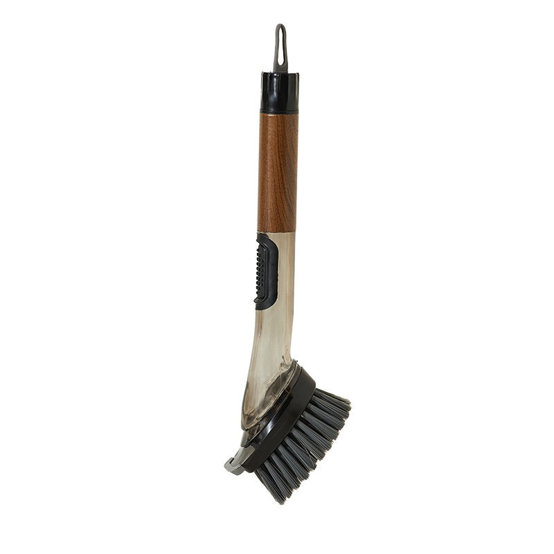 Multifunctional Walnut Two-in-One Liquid Adding Cleaning Brush - Home Kitchen