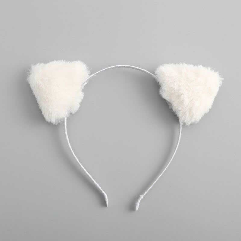 Cute Plush Animal Headband with Bells and Cat Ears for Kids & Adults