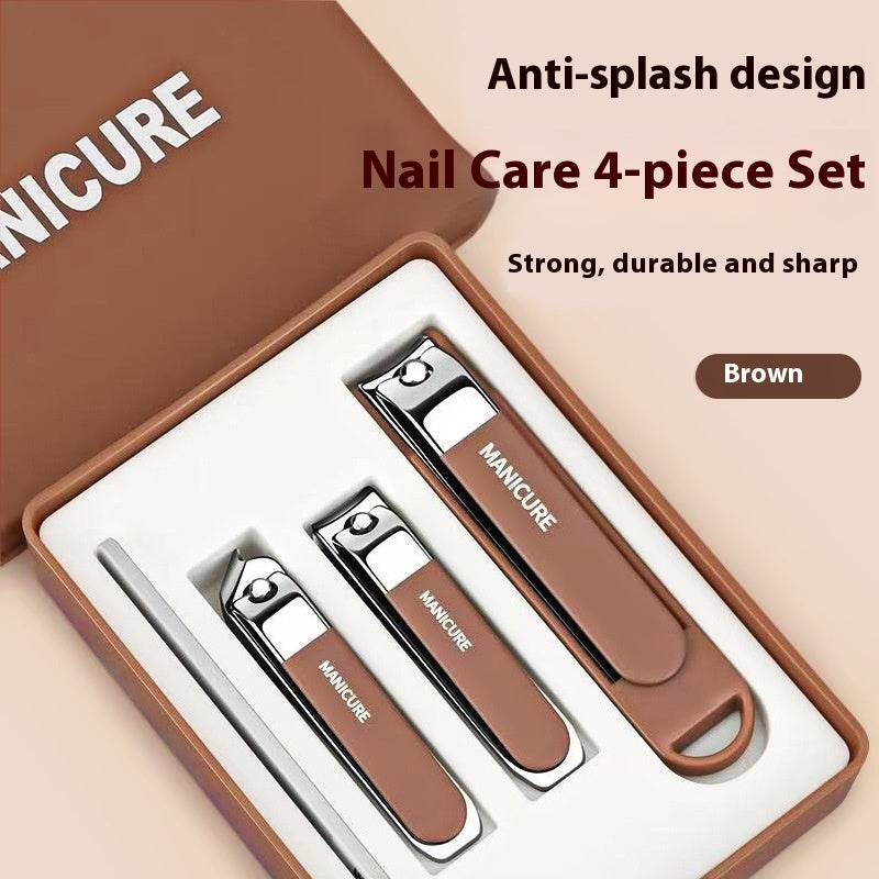 Nail Clippers Set 6 Pieces Anti-Splash Large Opening Manicure Tool