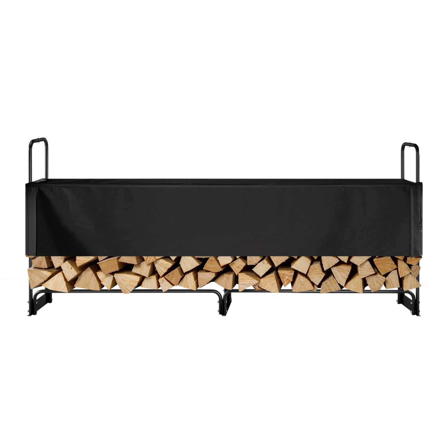 Outdoor Firewood Rack with Cover - Heavy Duty 102x14.2x46.1 In Log Storage for Patio & Indoor Use