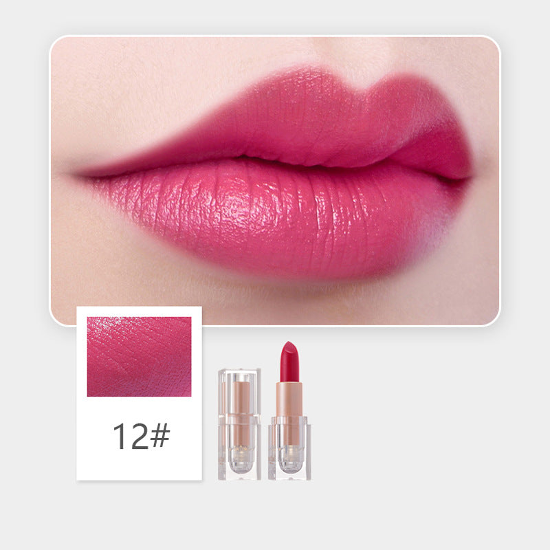 Matte Finish Crystal Square Tube Lipstick - Nourishing & Moisturizing