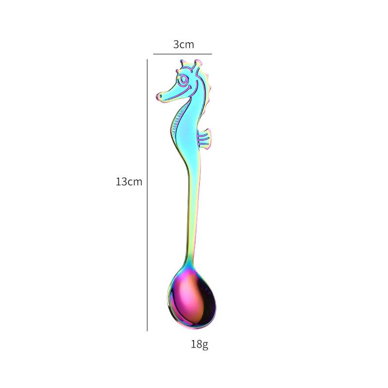 Stainless Steel Seahorse Coffee Spoon - Elegant Kitchen Utensil