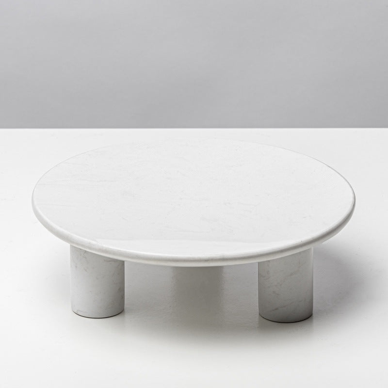 Minimalist Marble Fruit Bowl - Modern High-Foot Kitchen Decor