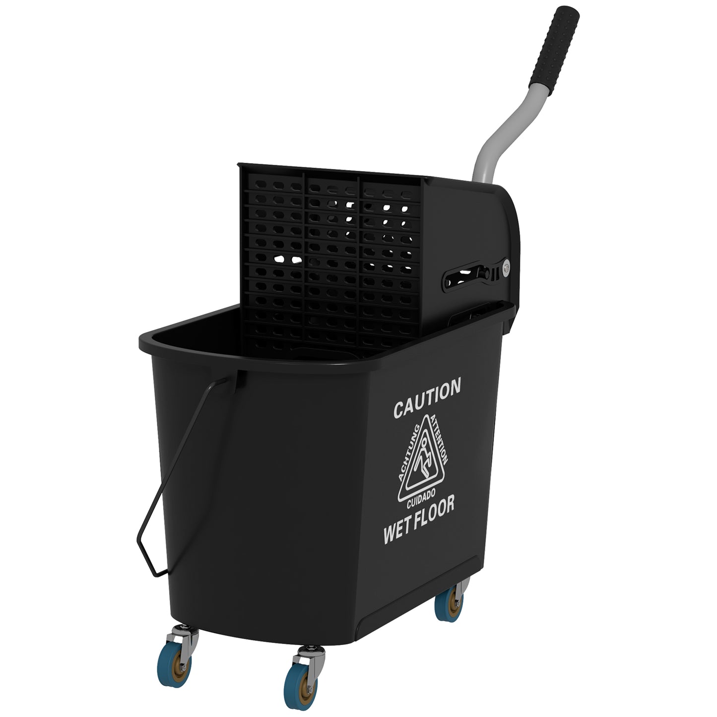21 Quart Mop Bucket with Wringer and Wheels for Home Cleaning