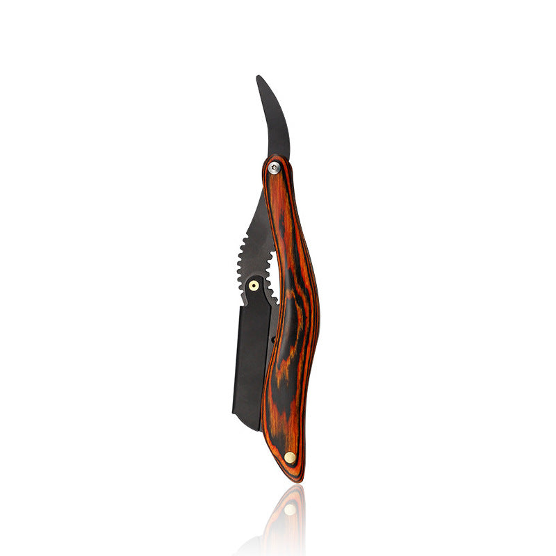 Manual Hairdressing Razor - Stainless Steel - Black