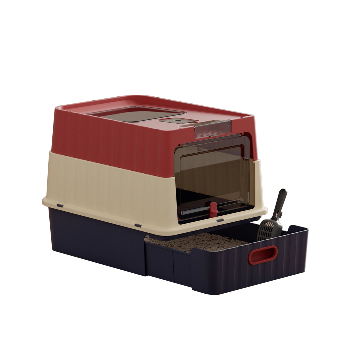 Drawer Cat Litter Box - Self Pickup Pet Furniture for Cats