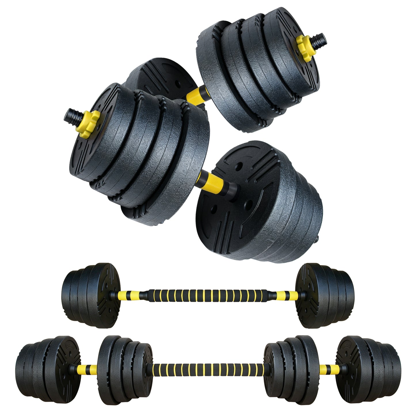 Adjustable Dumbbell Set - 66 lbs Free Weights for Home Gym