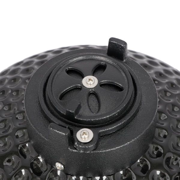 13in Round Charcoal Ceramic Grill Black for Outdoor Barbecue