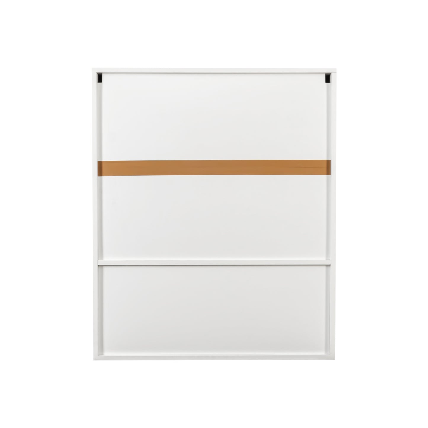 Two Door Bathroom Mirror Cabinet with Tissue Slots - White