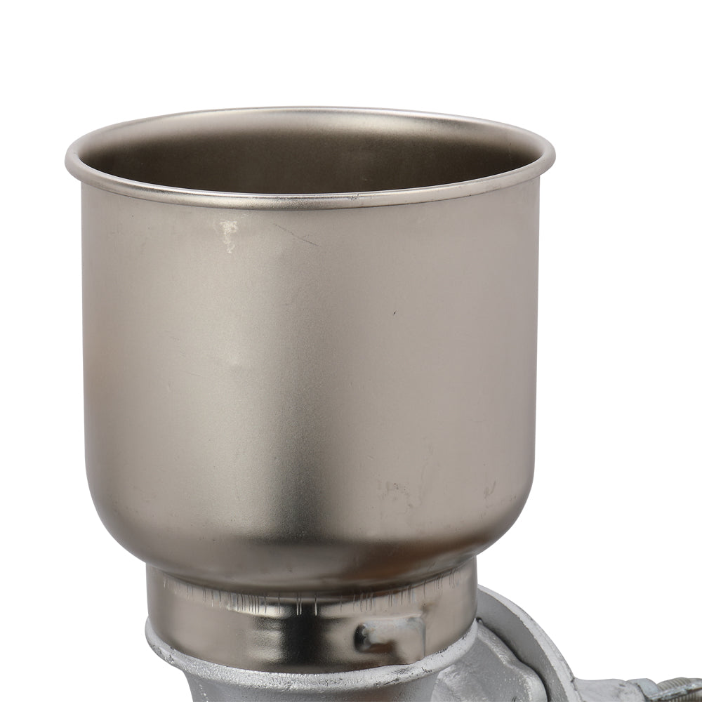 Silver Stainless Steel Hand Grain Grinder for Home Use - Adjustable & Durable