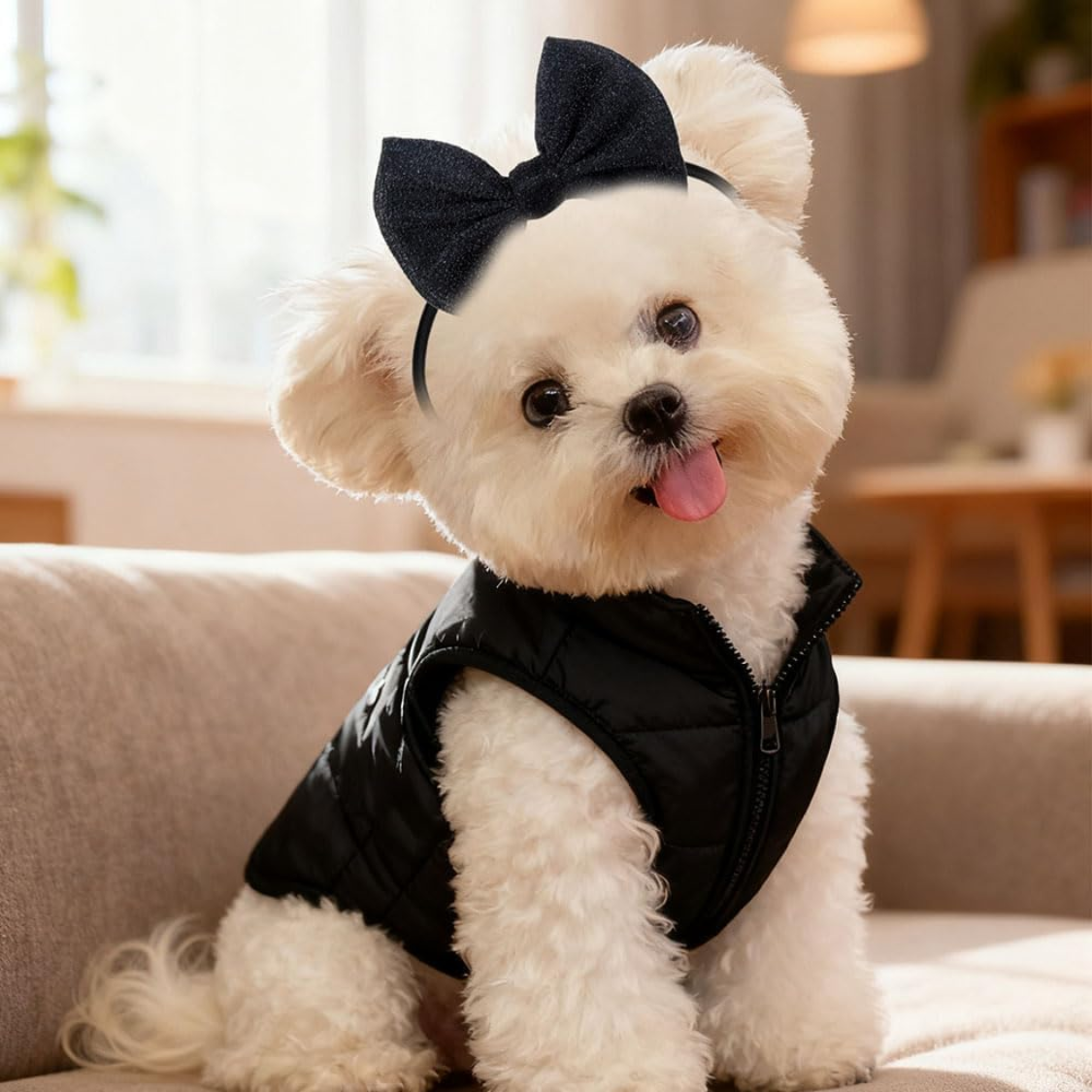 Dog Hair Bow Headbands Set - Adjustable Pet Hair Accessories for Small & Medium Dogs