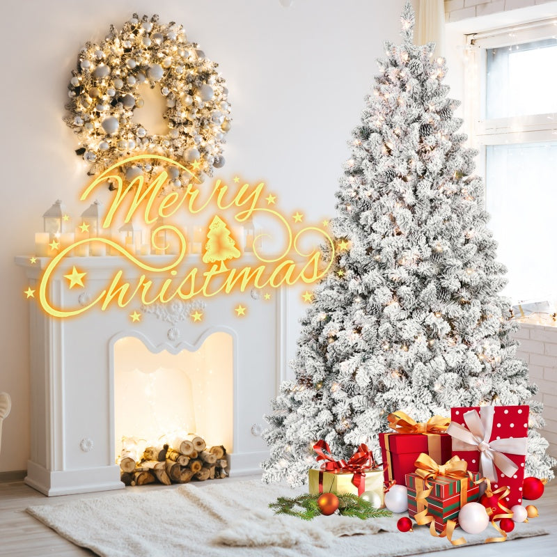 PVC Christmas Tree with Warm Lights and Pine Cones - Multiple Heights