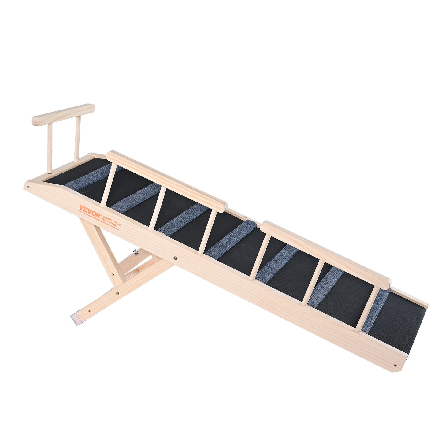 Adjustable Wooden Dog Ramp for Bed Couch Car - Non-Slip Pet Steps