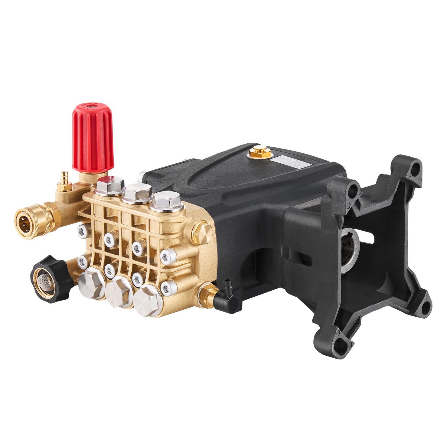 High-Pressure Washer Pump 4000 PSI 4.0 GPM Horizontal Triplex Shaft Black