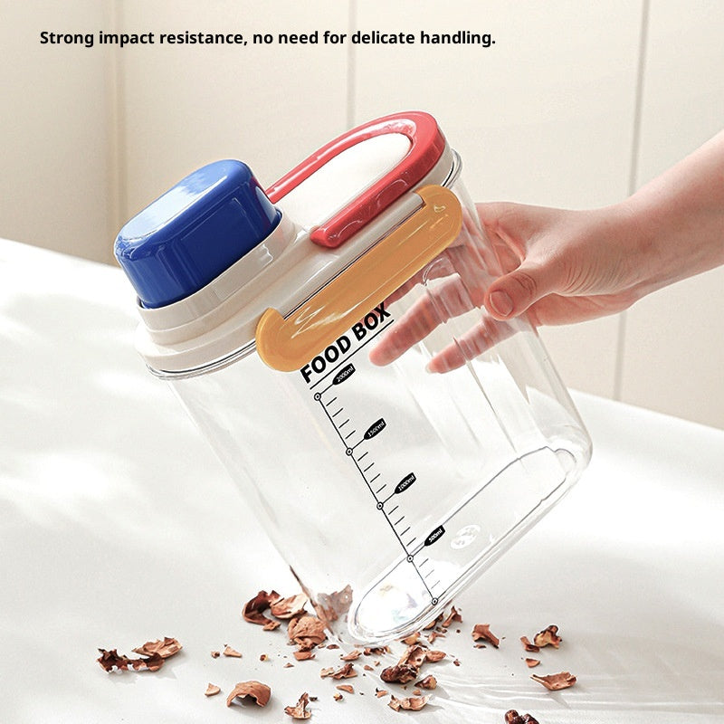 Plastic Food Storage Tank 2.1-3L Household Kitchen Container - Multiple Colors