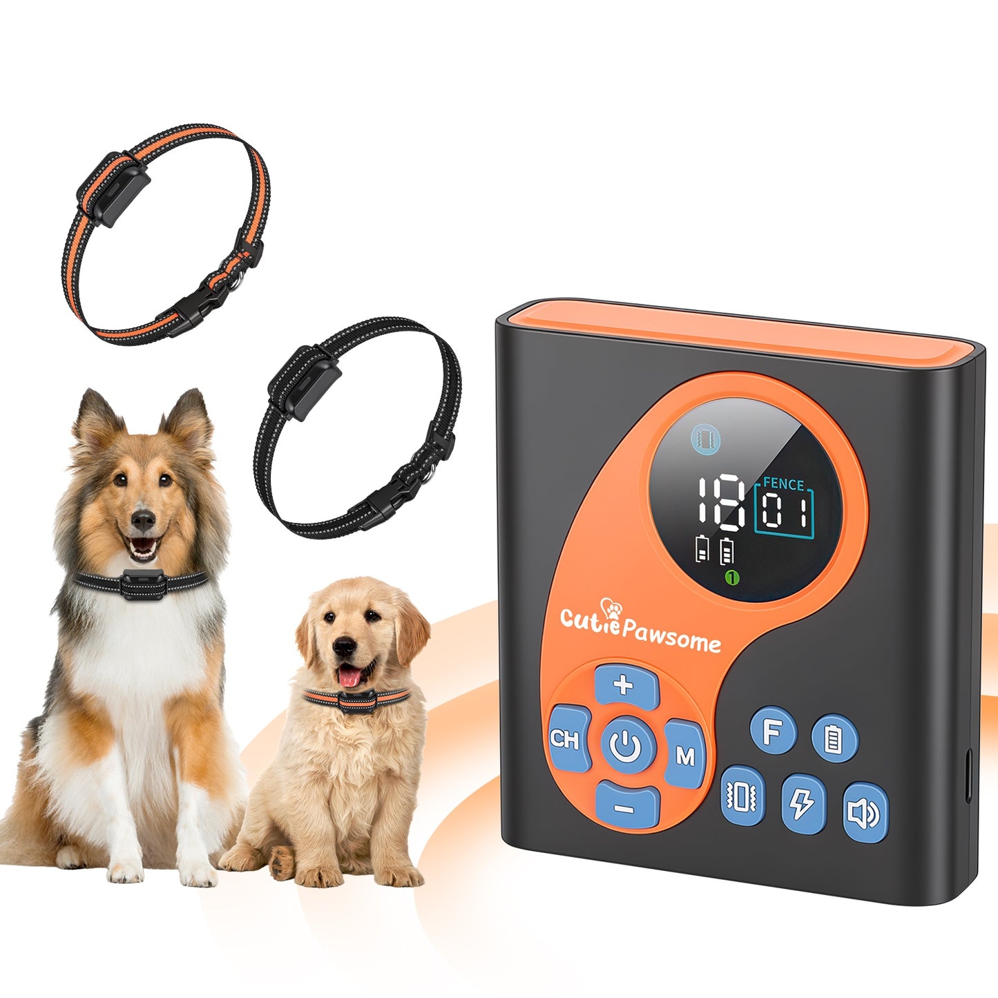 Wireless Dog Fence System with Training Collar, Waterproof, Adjustable Range 722FT