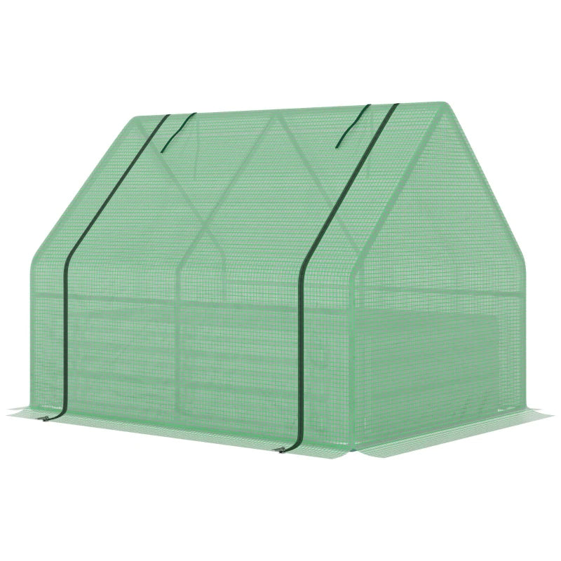 Galvanized Raised Garden Bed with Greenhouse Cover - 4ft x 3ft x 3ft, Patio Herb & Vegetable Grower