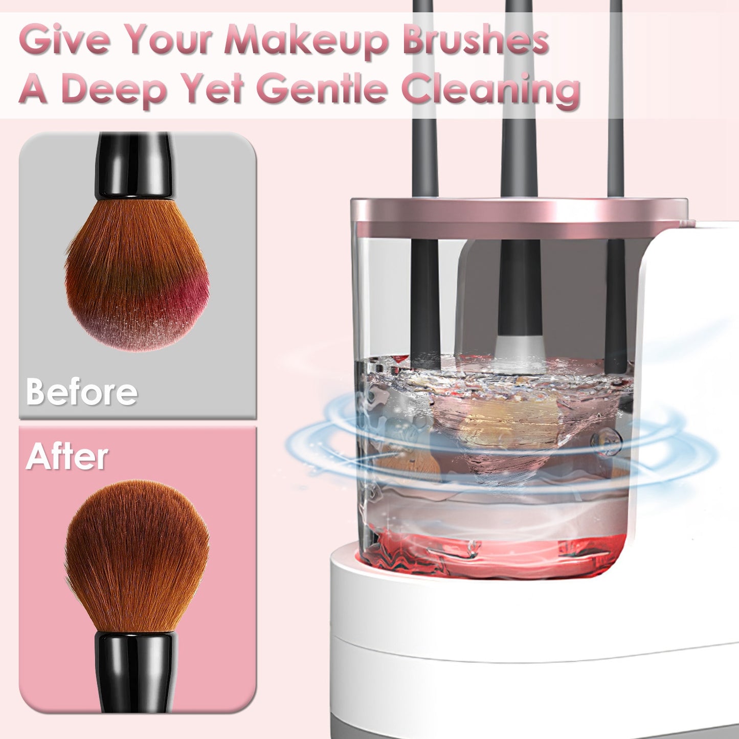 4-in-1 Automatic Electric Makeup Brush Cleaner & Dryer with UV Disinfection