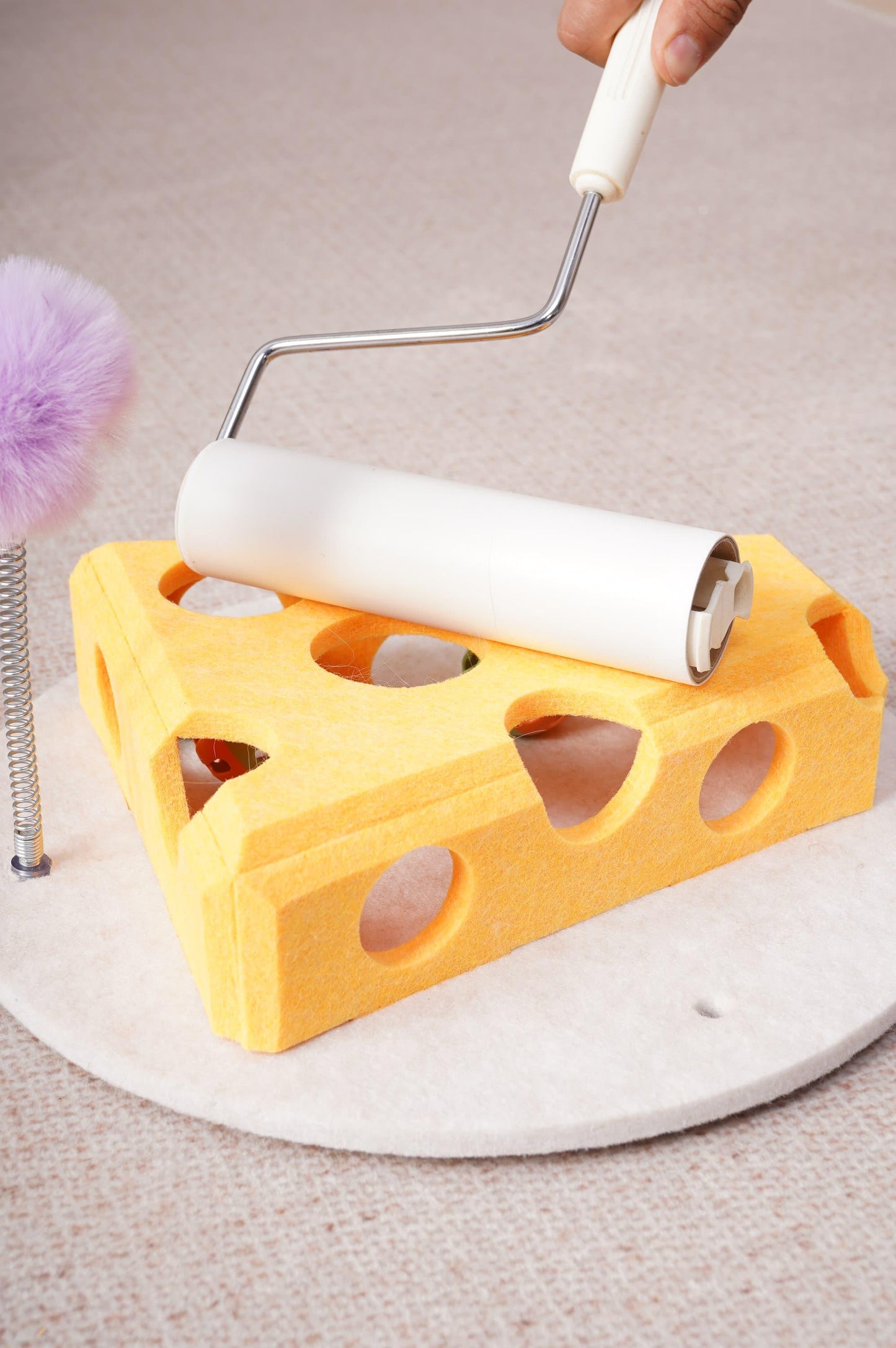 Cat Puzzle Toy with Balls and Spring Teaser | Interactive Indoor Cat Toy with Suction Cup Base