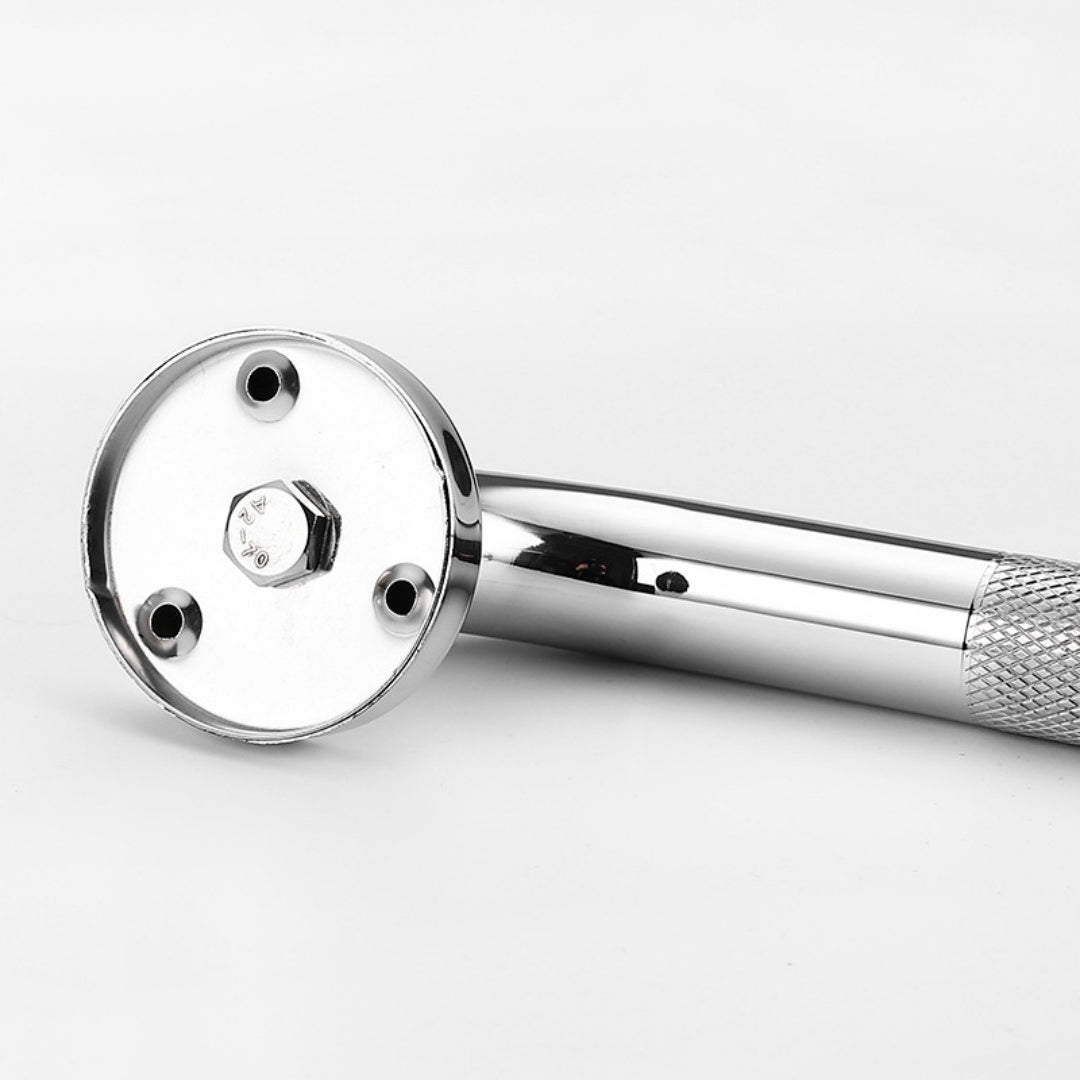 Stainless Steel Handrail with Anti Slip Rolled Flower Design - Modern Barrier-Free Support