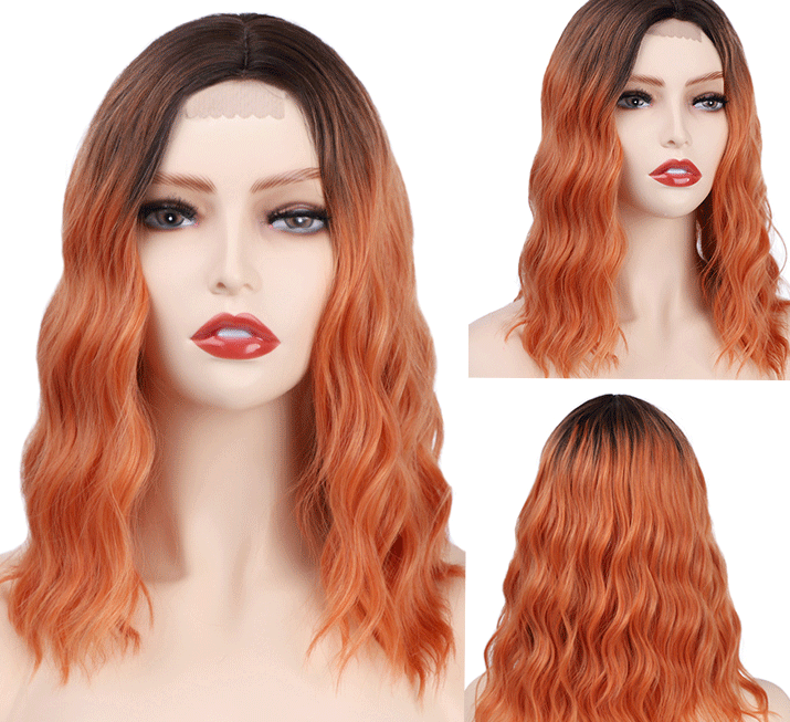 European & American Lace Front Wig 14" - Gold