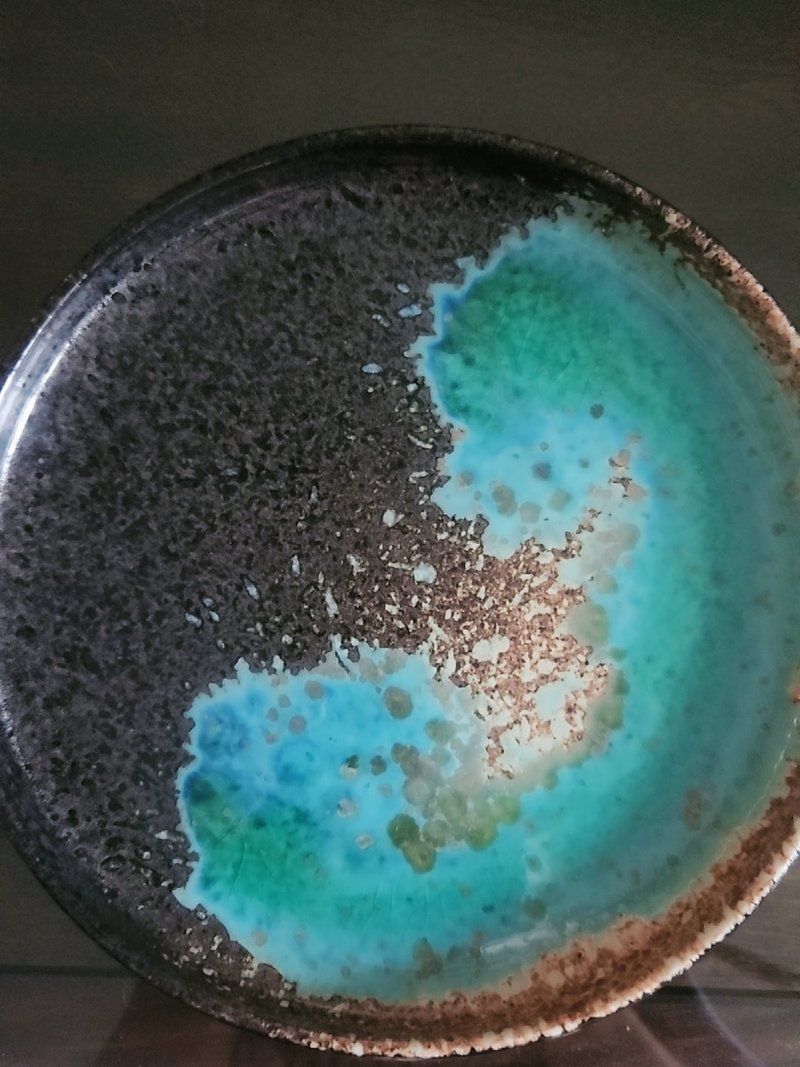 Round Ceramic Salad Plate - Handmade Kitchen Dinnerware